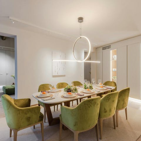 Savour some torta d'erbi at the dining table