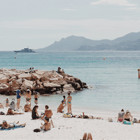 Soak up the sun on the beach – it's only a five-minute drive