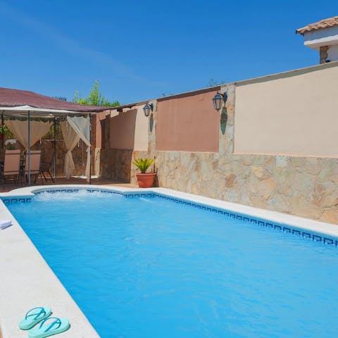 Cool off with a dip in the private pool