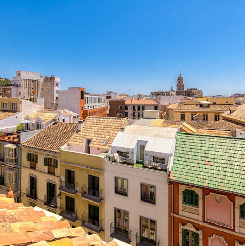 Admire the views out across Malaga's rooftops