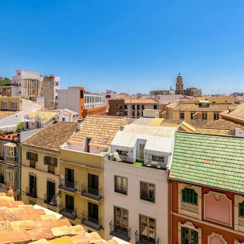 Admire the views out across Malaga's rooftops