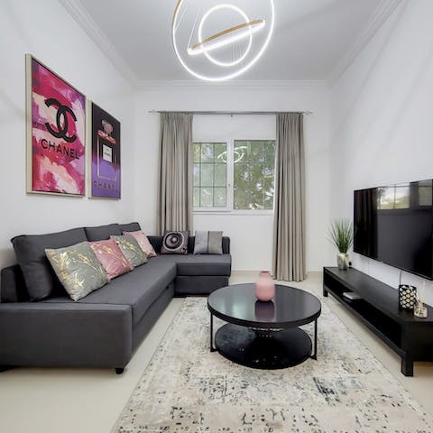 Choose between the grand lounge or tucked-away snug for film nights