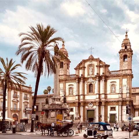 Stroll around Piazza San Domenico, a short walk away