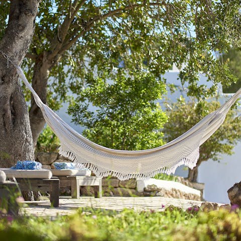 While away the hours swinging from a hammock