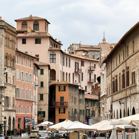 Take a day trip to Perugia, an hour or so by car