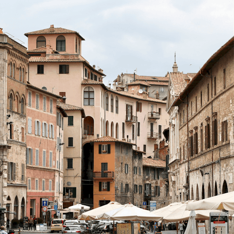 Take a day trip to Perugia, an hour or so by car