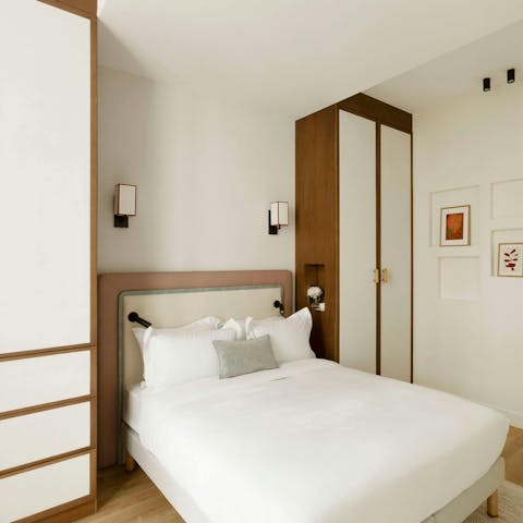 Sink into the plush bed after a long day of sightseeing