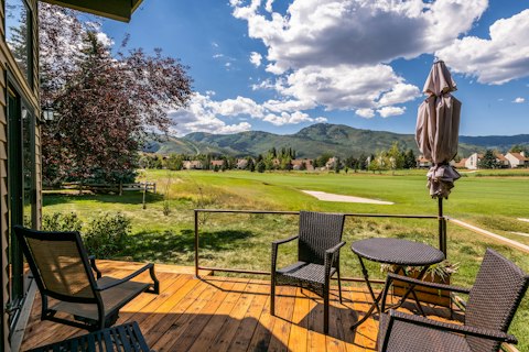 Take in the mountain backdrop in the afternoon sun