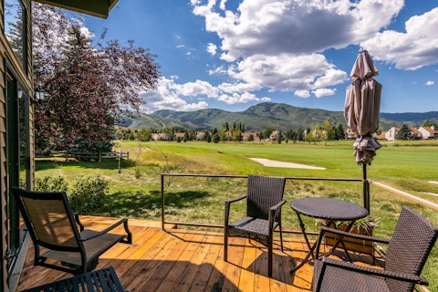 Take in the mountain backdrop in the afternoon sun