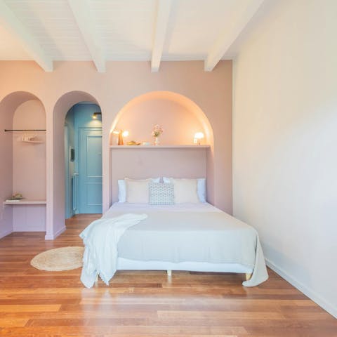 Sink into the sumptuous bed after a day exploring the local area