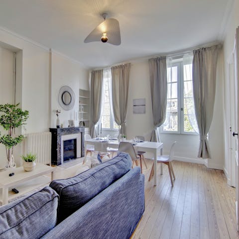 Enjoy relaxing, reading and gazing at the views from the living room