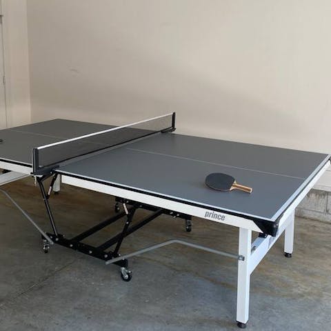 Relax with a fun and friendly game of ping pong