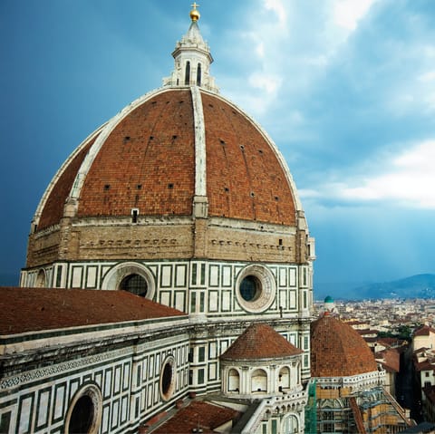 Drive to Florence in thirty minutes and spend the day admiring art