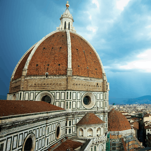 Drive to Florence in thirty minutes and spend the day admiring art