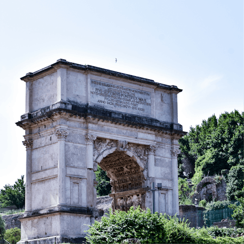 Start your sightseeing at the Porta Romana Gate, just a stroll away