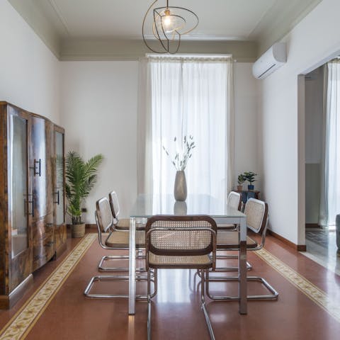 Lay the dining table for an Italian-inspired feast