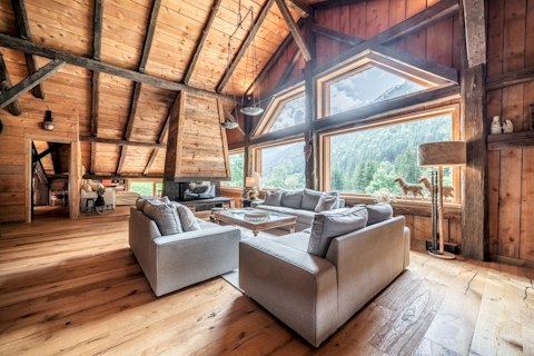 Sink into deep sofas and admire the alpine views