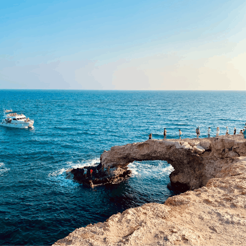 Visit the Love Bridge, as you'll be staying only a few kilometers from central Aiya Napa