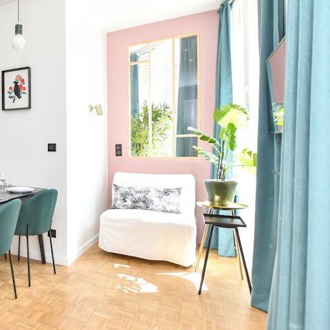 Curl up with a book in the sunny reading nook