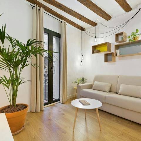 Sip sangria on the sofa after a long day of sightseeing