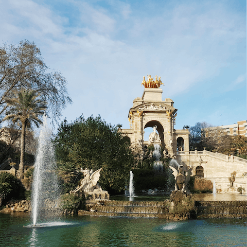 Enjoy a morning stroll through Parc de la Ciutadella