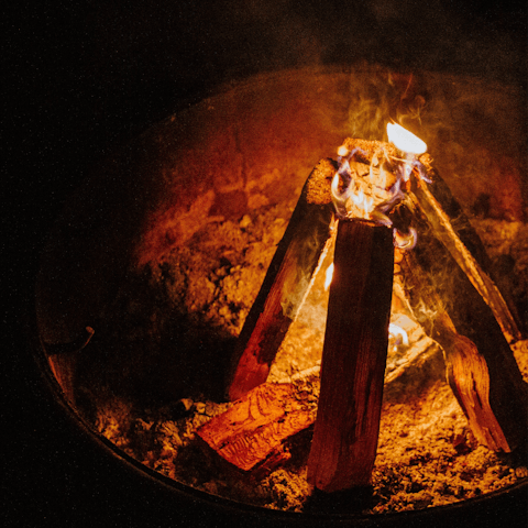 Catch a shooting star with stargazing beside the fire pit