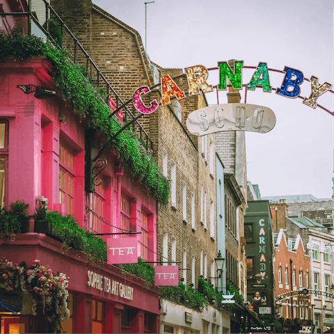 Stay in a trendy Soho location filled with bars and boutiques