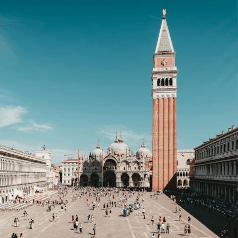 Start your sightseeing at Piazza San Marco, fifteen minutes away