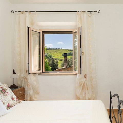 Take in the stunning views of over Tuscany's countryside
