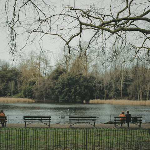 Stroll along the river at the nearby Battersea Park