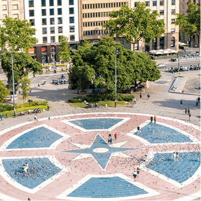 Visit Plaça de Catalunya for a bite to eat as you watch the world go by