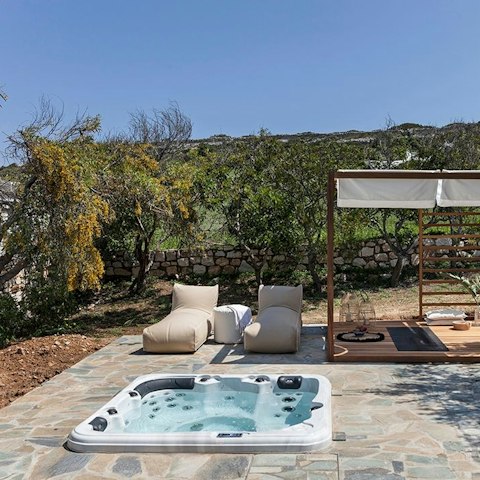 While away the hours in the soothing warmth of the jacuzzi