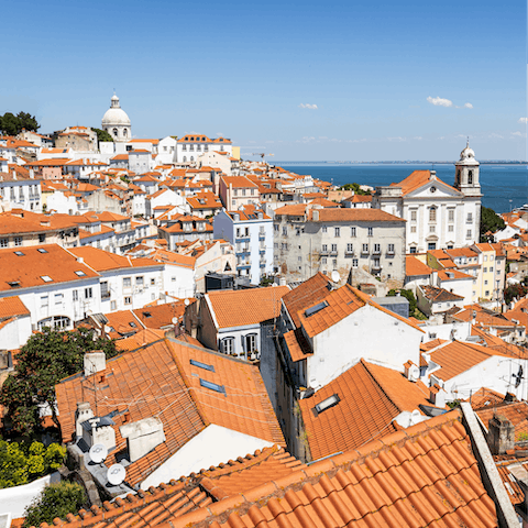 Stay in historic Alfama, one of the oldest areas in Lisbon and only five minutes from São Jorge Castle