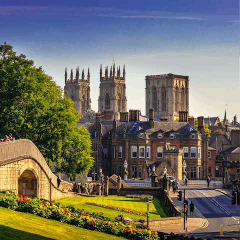 Jump in the car and take the twenty-minute drive into York for its famous Minster and City Walls