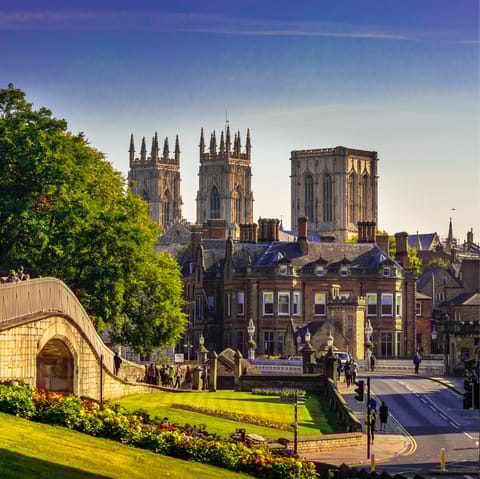 Jump in the car and take the twenty-minute drive into York for its famous Minster and City Walls