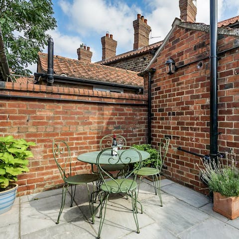 Start your days with a cup of Yorkshire tea on your private patio