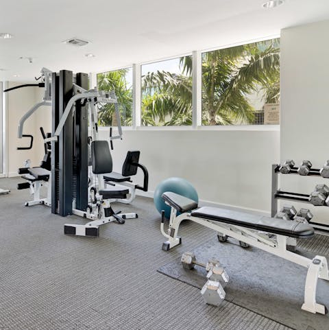 Feel the burn in the guest gym