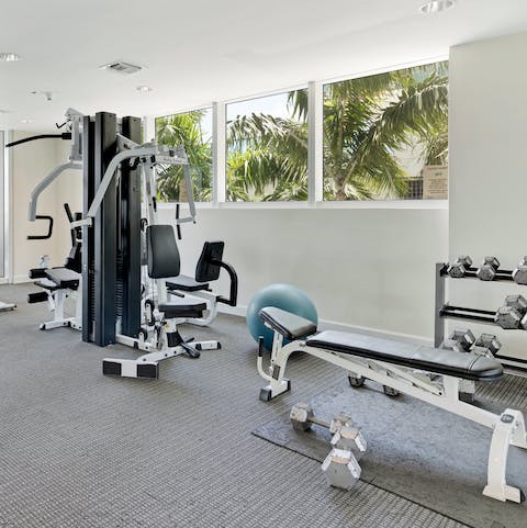 Feel the burn in the guest gym