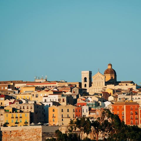 Visit the historic city of Cagliari – a 40-kilometre drive away
