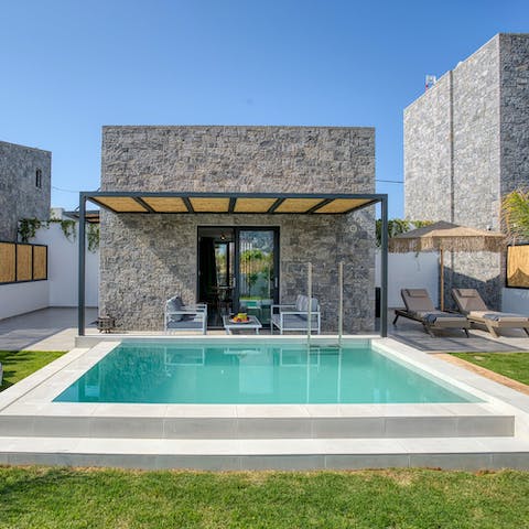 Swim in the private pool to cool off in the heat of the day