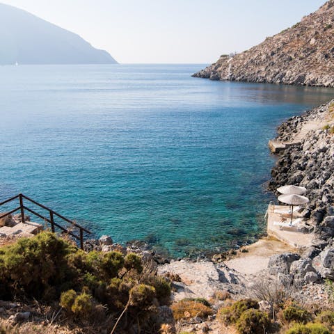 Stay just steps away from the crystal-clear ocean