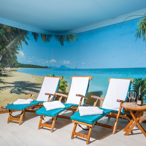 Relax in the unique sunroom