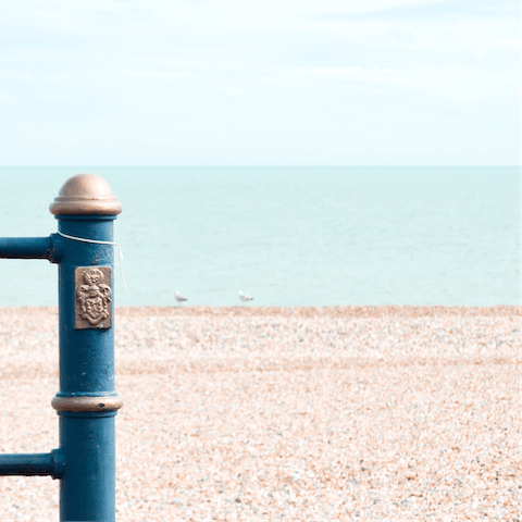 Meander across the path to Dymchurch beach for a day in the sea