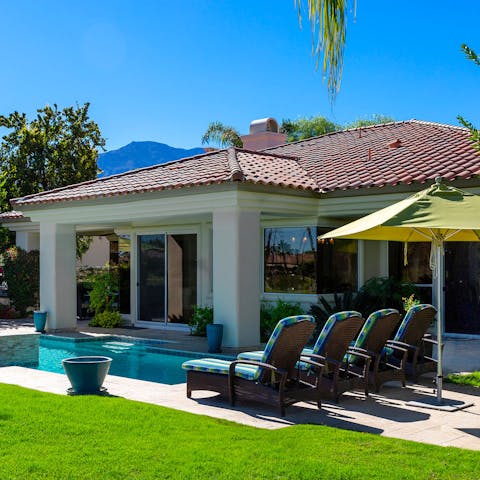 Spend blissful afternoons lounging by the pool