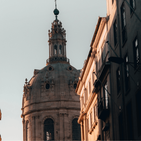Wander through the streets of Lapa to the Estrela Basilica – just a short walk away