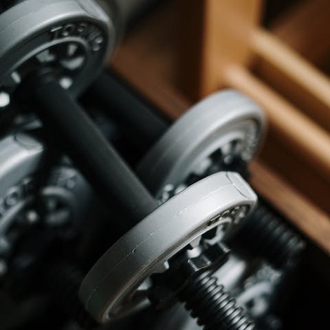 Head to the shared gym for an invigorating workout