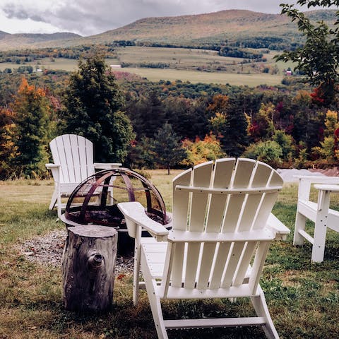 Socialise around the fire pit in the evening