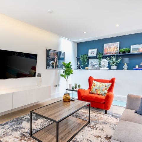 Curl up in the reading corner or sink into the sofa after a day out exploring