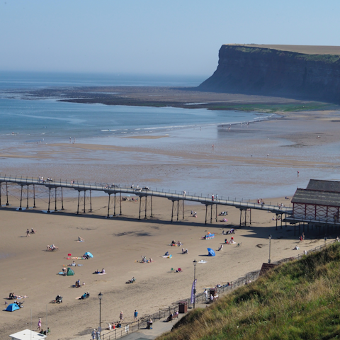Walk just five minutes to reach Saltburn's vast beach and Victorian pier