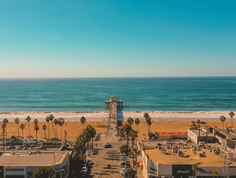 Stay in Manhattan Beach, just one block from the sand and surf